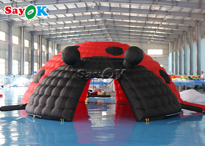 Large Inflatable Tent Sphere Ladybird Air Inflatable Ladybug Tent Red And Black For Outdoor Event