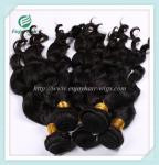Malaysian 5A virgin hair loose wave weft natural color(can be dye) 10''-26''hair