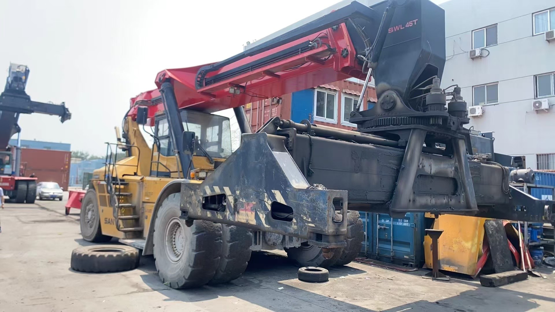 2016 Model Used Container Reach Stacker Forklift SANY SRSC45H1 With CUMMINS Engine