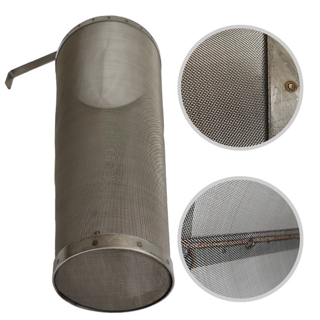 Home Hops Beer Brewing Basket Cylindrical 0.03 ~0.06 Mm Filter Rating Washable