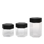 180ml 215ml Hexagon Transparent Plastic Pet Jar For Food Packaging Recycling
