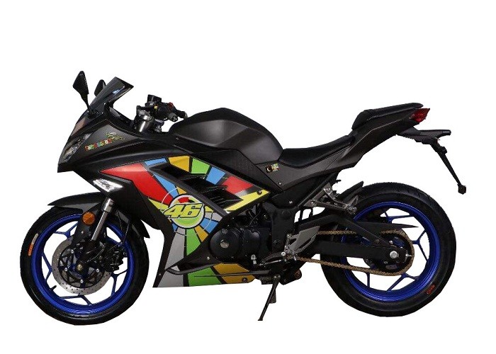 Powerful Racing Street Sport Motorcycles Black Plastic Body 150cc 200cc 250cc 350cc Engine