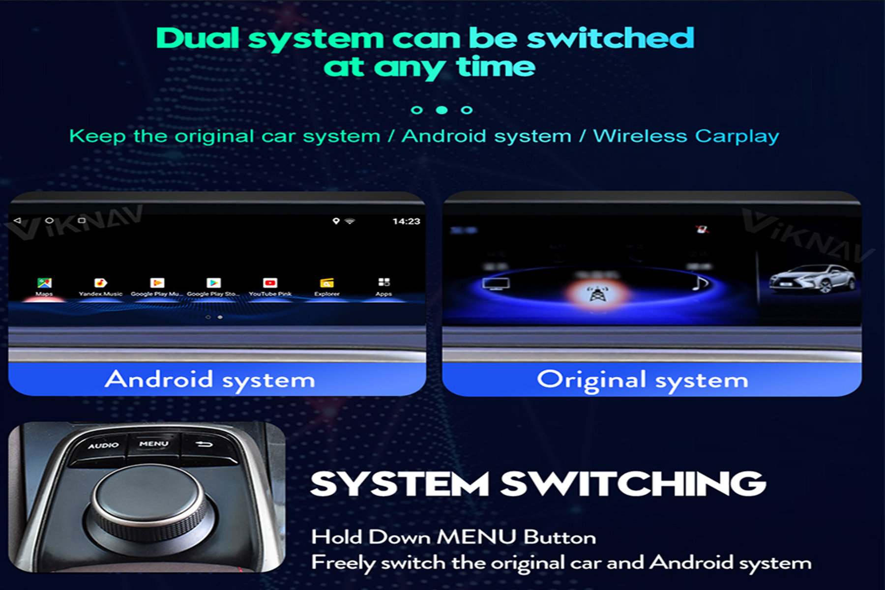 Car GPS Multimedia Player Aftermarket Radio Stereo For Lexus ES200 ES250 ES350 ES300h 2018-2020 Carplay