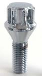High Precision Alloy Locking Wheel Nuts Bolts Bright Zinc Plated 17 / 19 Mm Hex