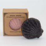 Purple Vegetable Fiber Shell Shaped Sponge 100% Pure Natural Konnyaku Sponge