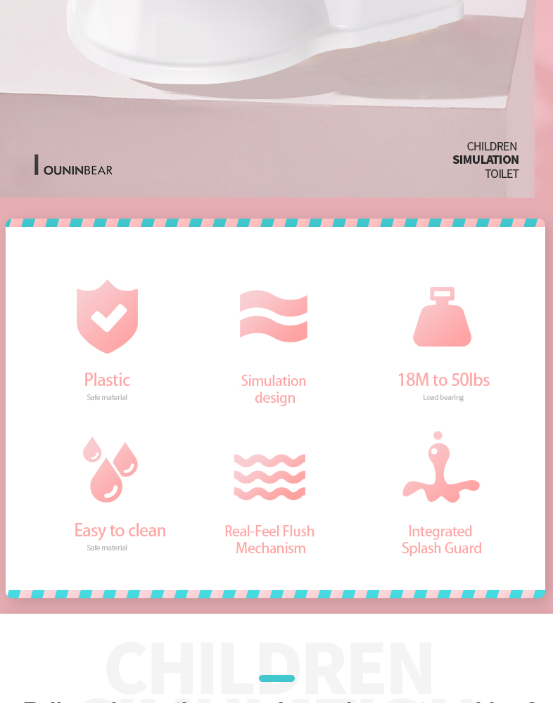 Pink Eco Friendly Baby Training Potty Seat with Custom Logo for Training