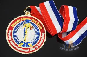Quality Brass Stamped Personalized Award Medals Hard Enamel Zinc Alloy For Sports wholesale