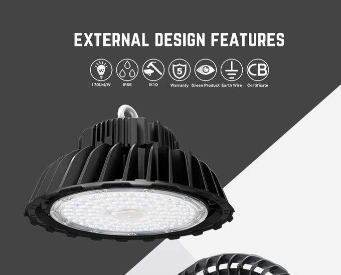 High Efficiency UFO High Bay Light 150 Watt Aluminium Material With 5 Years Warranty
