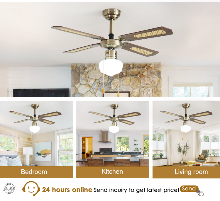 Comfortable Air Cooling Ceiling Fan with 110V Input Voltage and Traditional Style