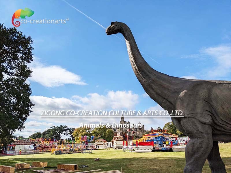 15M Life Size Animatronic Dinosaur Realistic Ruyangosaurus Dinosaurs For Jurassic Theme Park