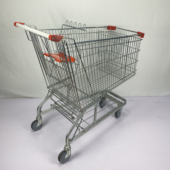 210 Liter German Large Shopping Trolley One Stop Shopping Cart With Foldable Beer Rack