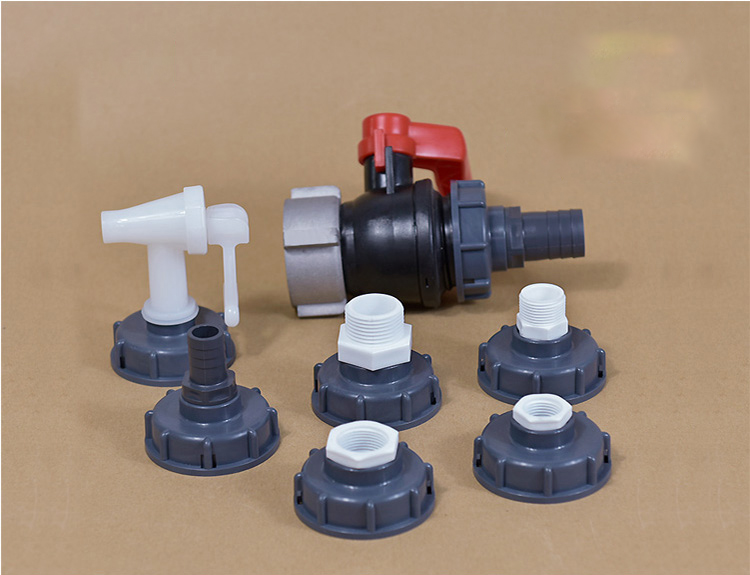 Flange Connection 1000L IBC Tote Tanks with 2inches Plastic Valve Adapter Fittings