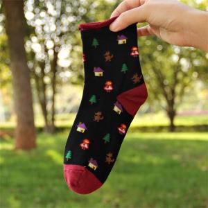 Quality Cartoon christmas style summer cotton hosiery for women wholesale
