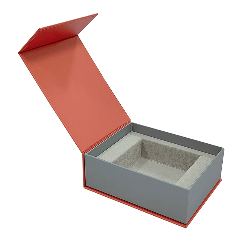 Varnished Red Book Shape Rectangle Magnetic Gift Box with Flip Top and Magnetic Catch