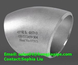 Quality 57MM GB/T 12459 304 45deg elbow wholesale