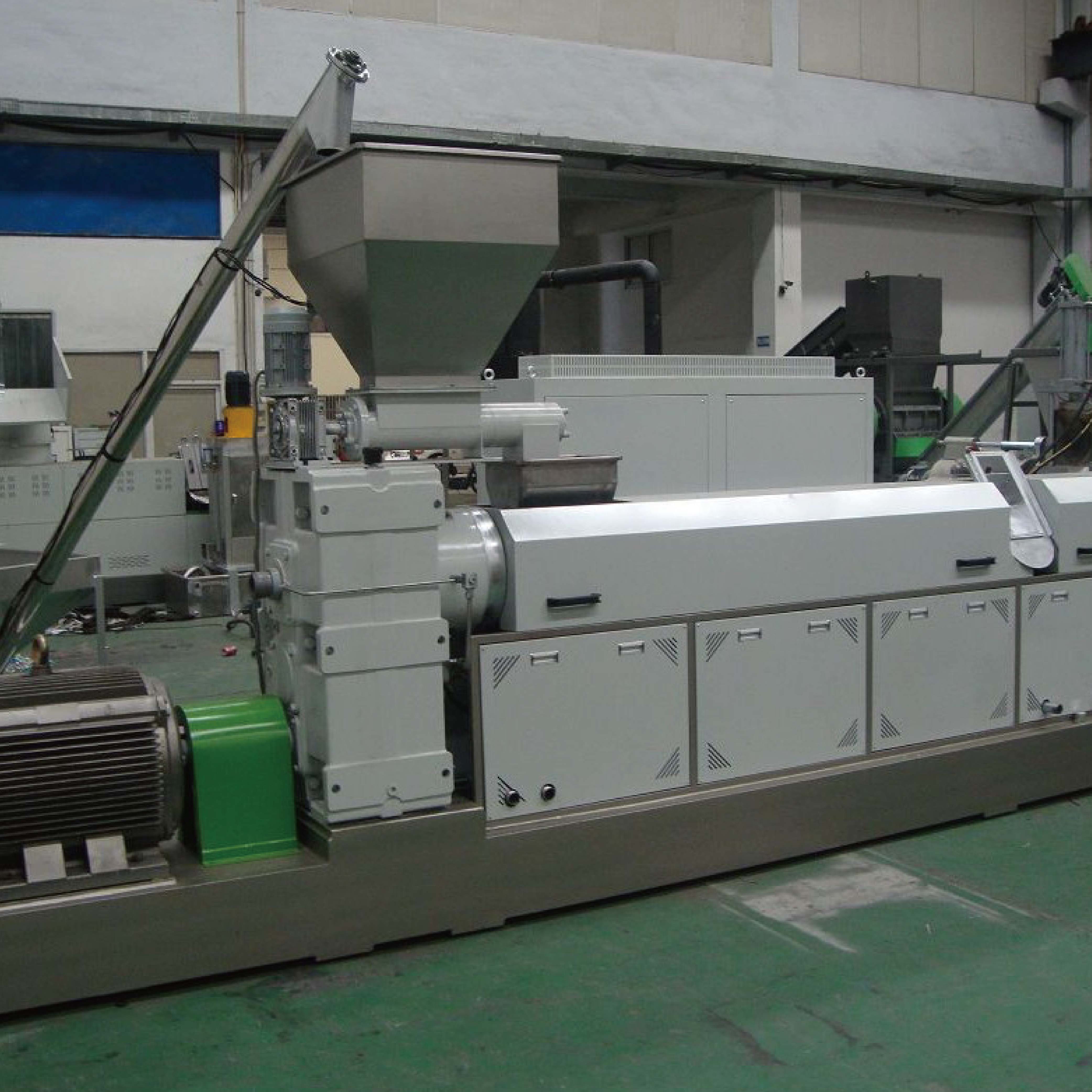 Double Stage PVC Plastic Granule Extruder Line , Pvc Granulating Extruder Customized