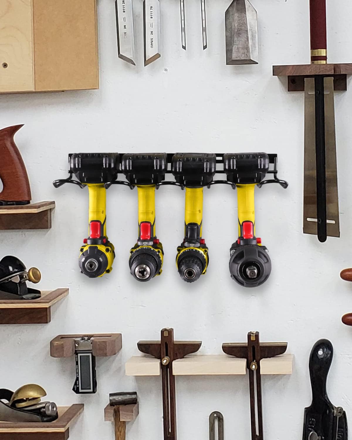 Wall Mount Cordless Tool Storage Rack with 410*195*50mm Holder Functional and Versatile