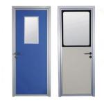 light blue antibacterial thick 50mm Hermetic Doors For Hospitals