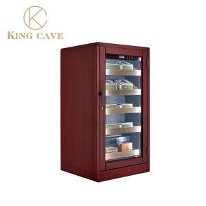 Quality Luxury Wood Touch Control Lockable Electric Cigar Display Humidor Wine Cellar Humidor wholesale