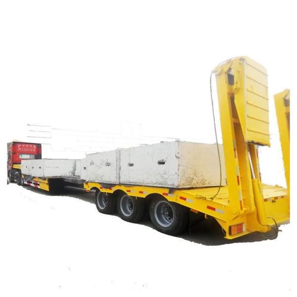 Manufacture AoTong Ramp Extendable Lowbed Semi Truck Trailer with Heavy Duty I