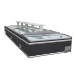 glass top island freezer Supermarket Island Freezer with DC inverter compressor