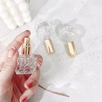Clear 100ml Perfume Spray Bottle Cosmetic Packaging Luxury Unique Square Glass