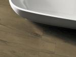 Coffee Grey Porcelain Wood Effect Tiles Good Abrasion Resistance Easy Clean