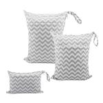 3 Pcs Lightweight Fancy Pretty Diaper Bags 2 Pockets Daycare Nylon Logo