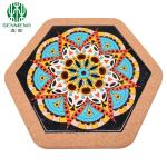 Custom Hot Sale Hexagon Cork Placemat Ceramic Natural Cork Trivets