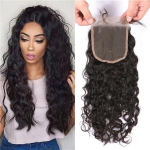 Quality Non Remy Hair Virgin 4x4 Lace Closure Medium Length With 10′′-20′′ Inch wholesale