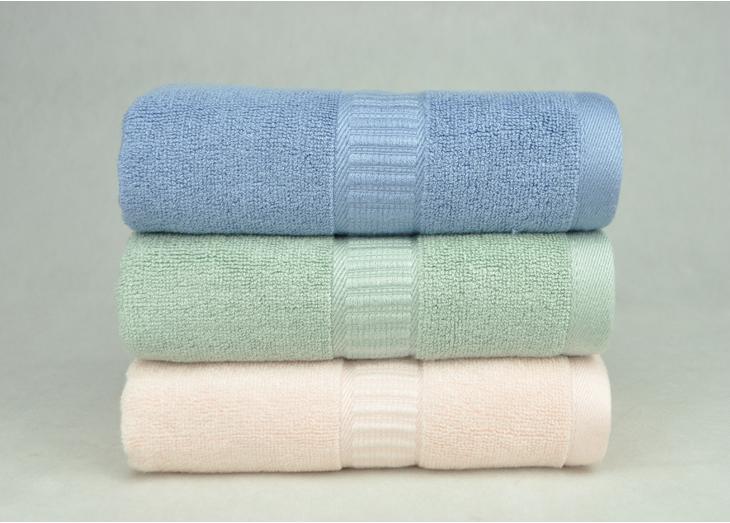 100% Square Bamboo Fiber Tower, Eco-friendly 34cm*34cm,Blue/ Green/Pink/ khaki