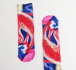 Quality Quick Dry Colorful Picture 3D Printed Socks DTM Ground Toe Customized wholesale