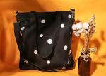 Black 30x40cm Cotton Tote Bags Bulk With Adjust Long Strap