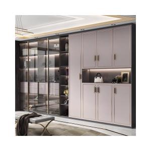 Quality SS304 White Wine Rack Living Room Display Cabinet With Clear Glass Door wholesale