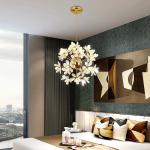 Ring ceiling lamp modern crystal chandeliers decor for home kitchen bedroom