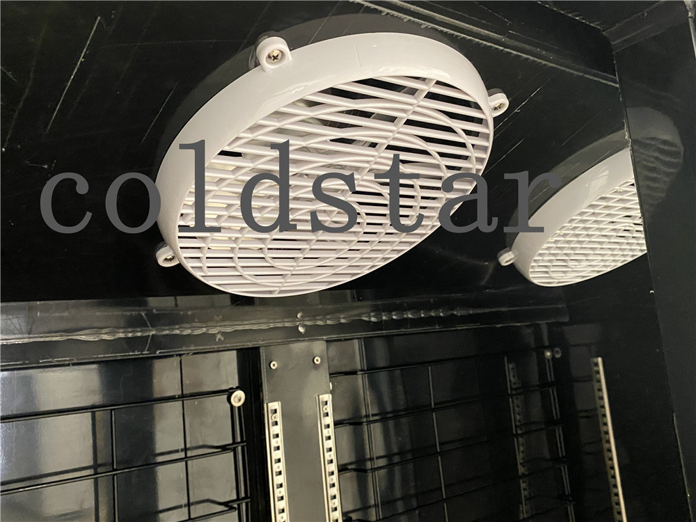 Fan Cooling Single Door Display Freezer , Auto Defrost Upright Freezer