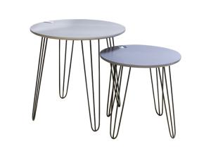 Quality 38cm High 10KG MDF Side Tables With Metal Legs wholesale