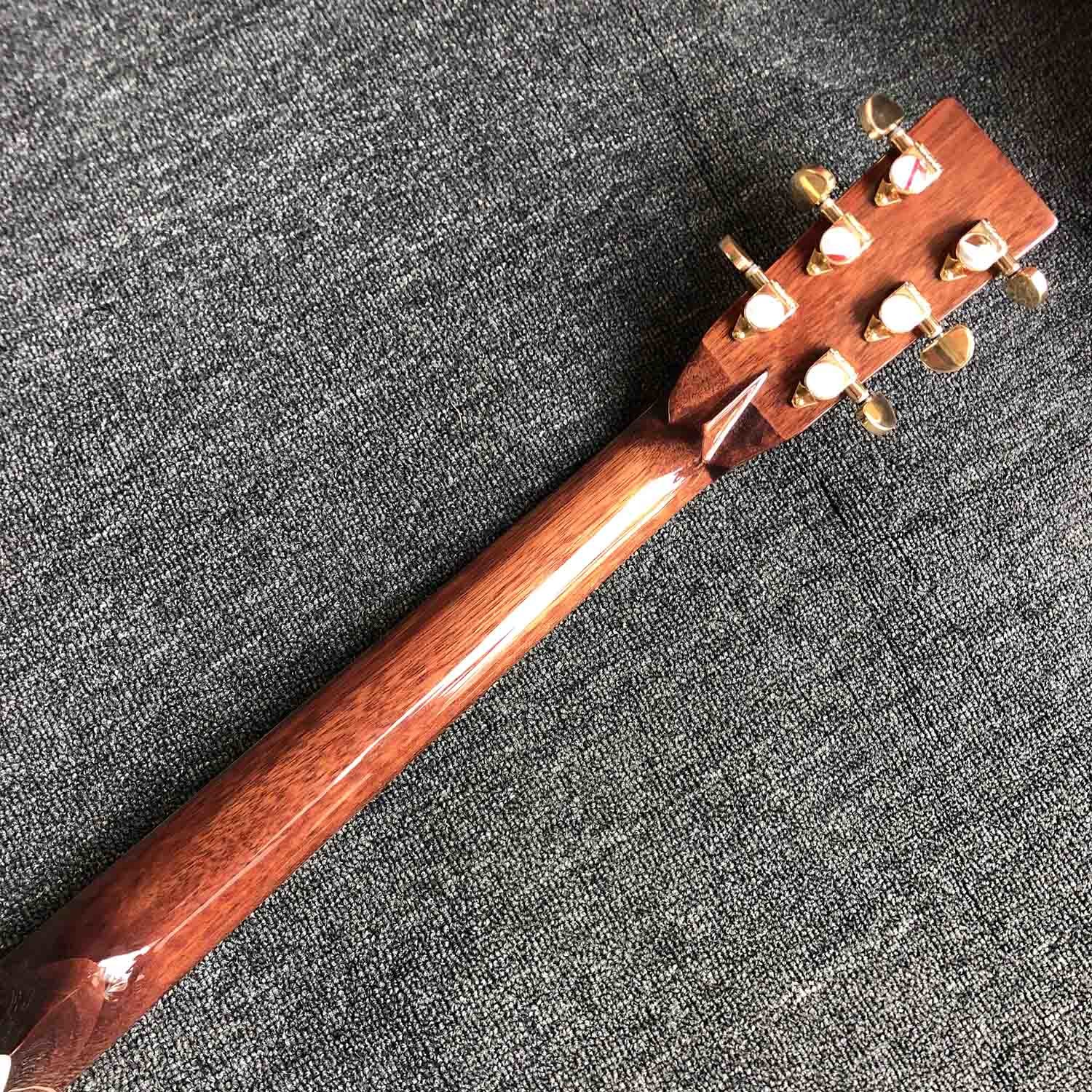 41 Inch AAAA All Solid Wood Abalone Binding Solid Rosewood Back Side Acoustic Guitar with 550a Electronic EQ in Sunburst