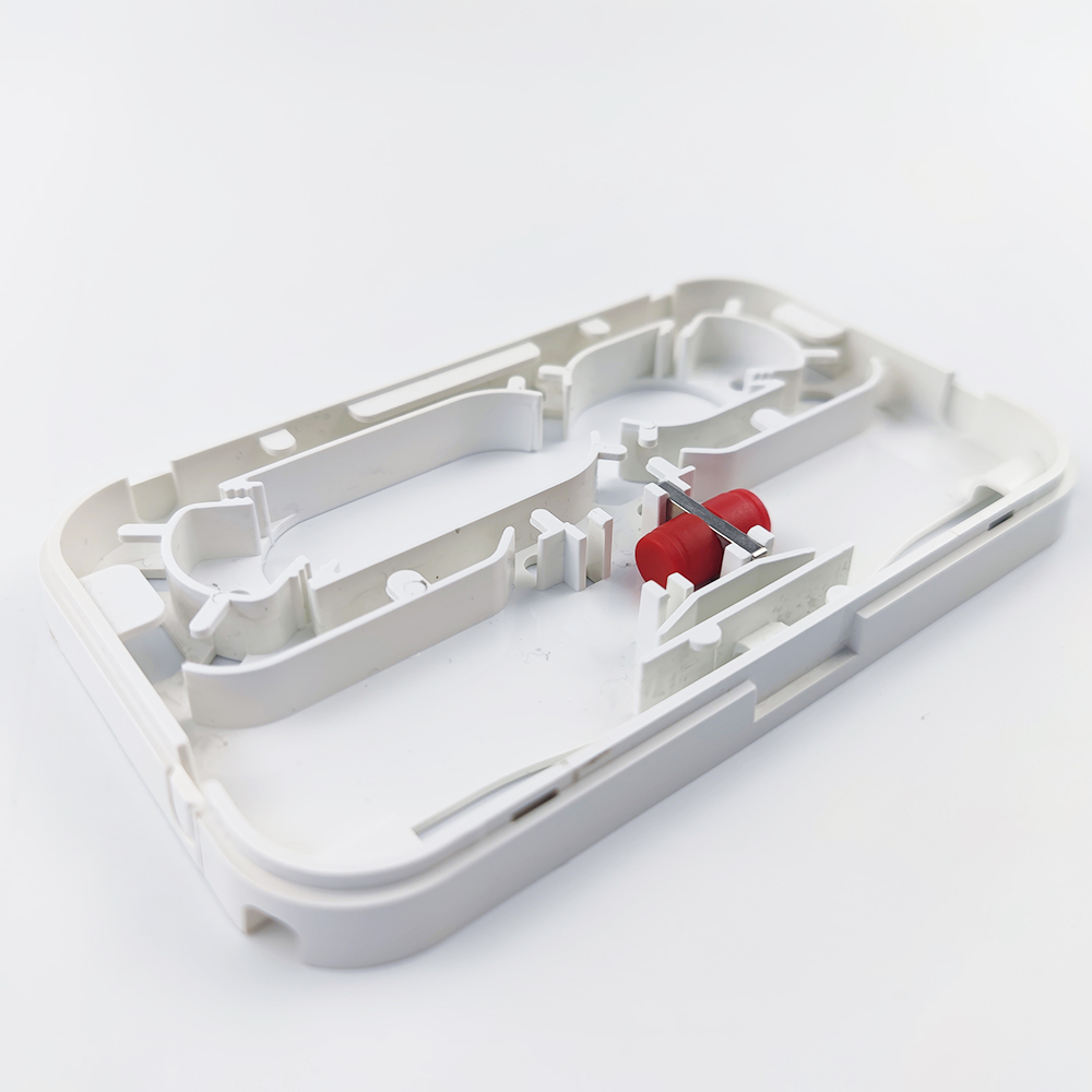 148x88x15 Fiber Optic Faceplate Socket Panel for Indoor FTTH Network Plastic Material