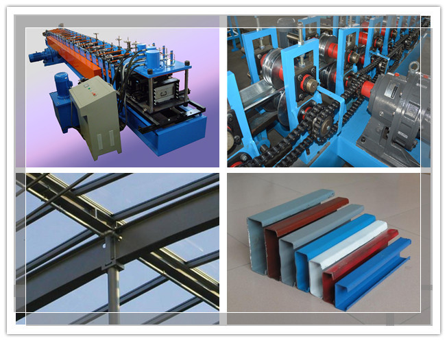 Galvanized Sheet Roll Forming Machine For CZ Purlin 380V 50Hz 3 Phases
