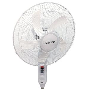 Quality White 16 Inch Solar Rechargeable Stand Fan Height Adjustable 25W wholesale