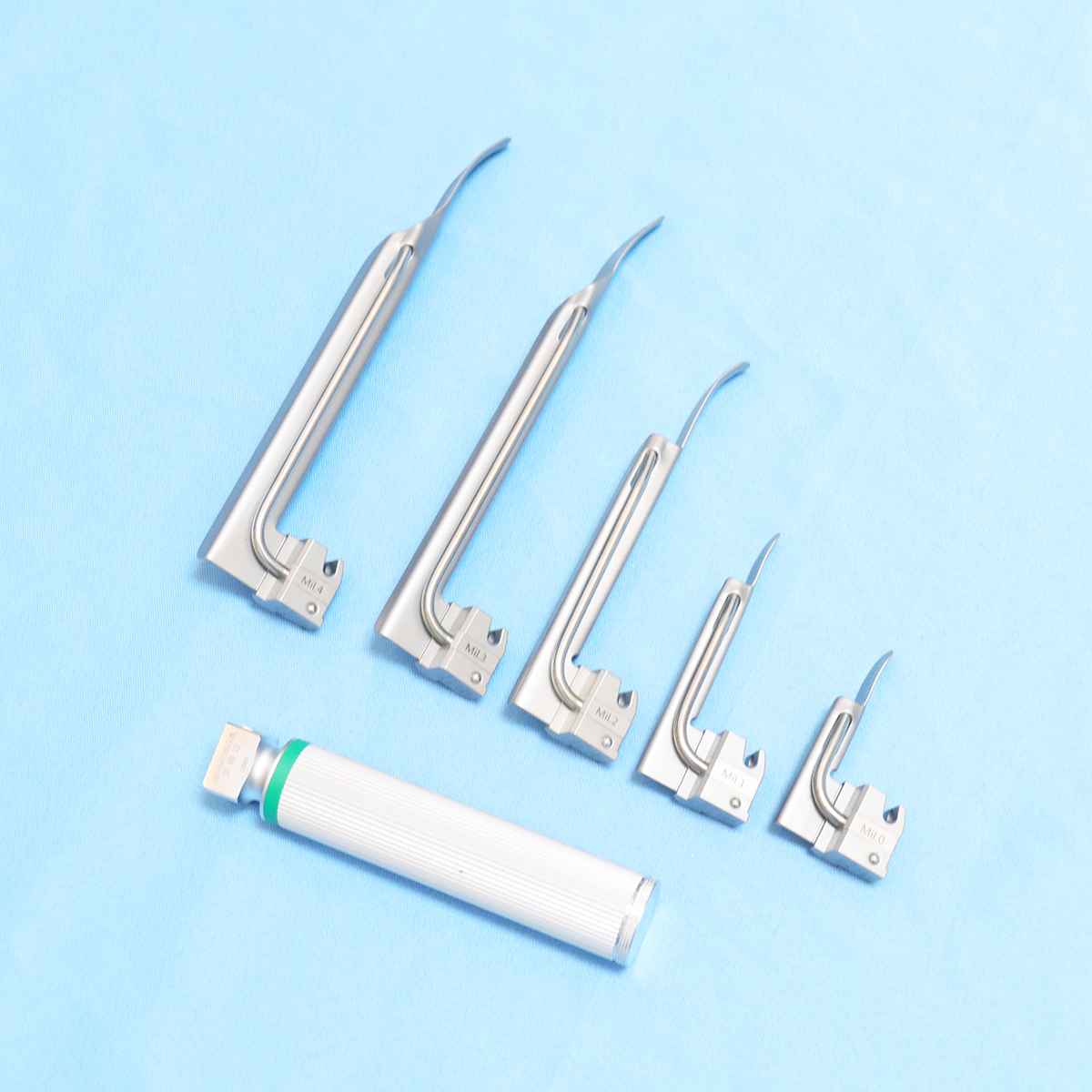 Throat Detection Ent Conventional Removable Veterinary Fiber Optic Laryngoscope Set