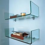 Stainless Steel Shelf 8mm Tempered Grinded Toughened Glass for Frameless Shower
