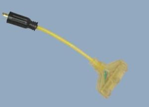 Quality UL CUL CSA 15A 125V Twist Lock Adapter L5-15P To NEMA 5-15R Three Outlets American UL Power Cord wholesale
