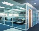 12mm Tempered Glass Office Partition With Aluminum Profiles