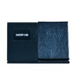 Large Capacity Multifunctional Wireless Charger Pen Holder Pu Leather Desk