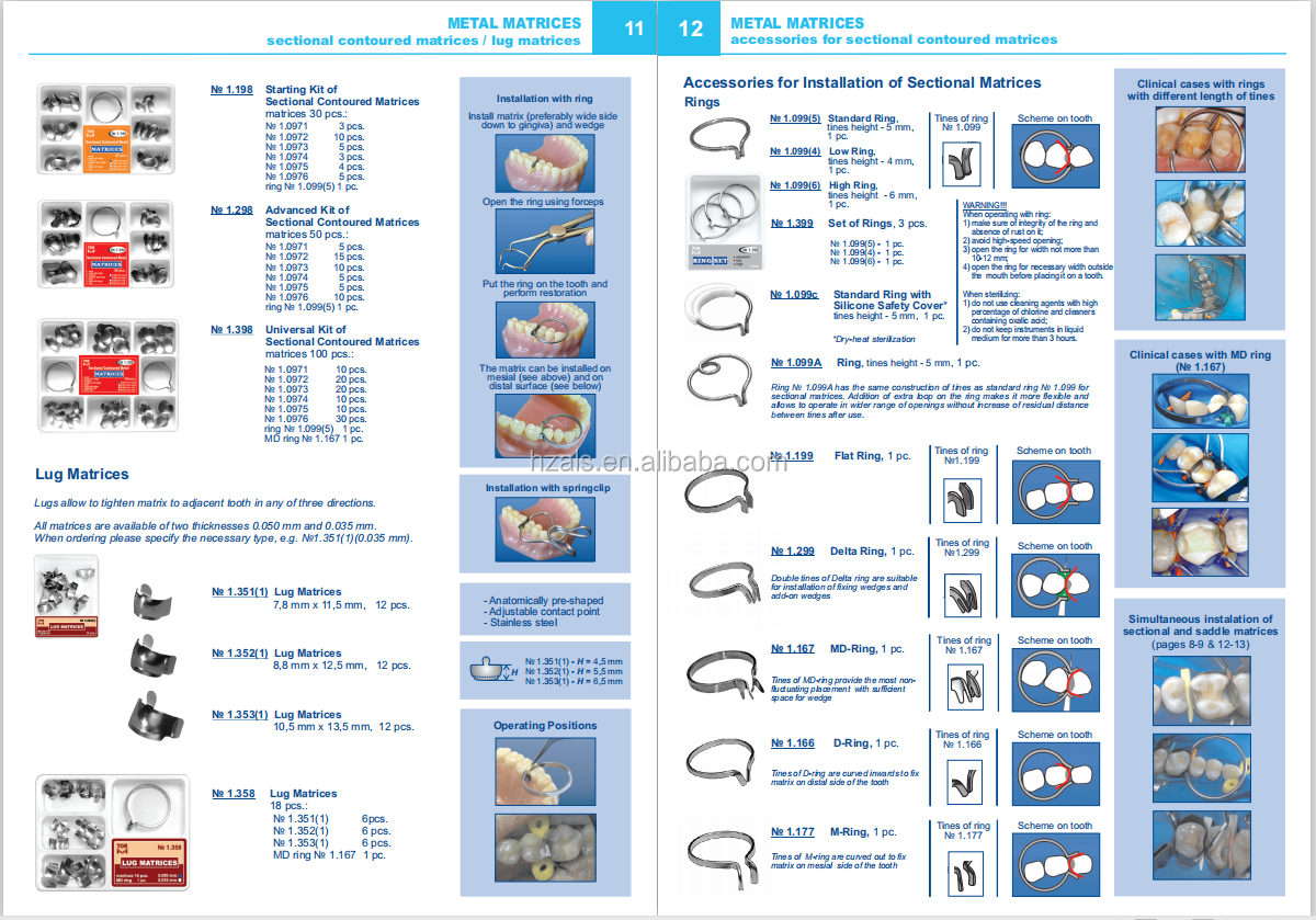 Manual Fixing Transparent Wedges Thin and Medium Wedge 2 Types No. 1.810 Kit 40 pcs. TOP BM for Dental Professionals