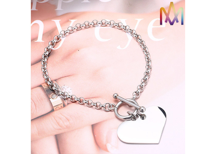 18mm Length Toggle Clasp Closure Cross Chain Bracelet