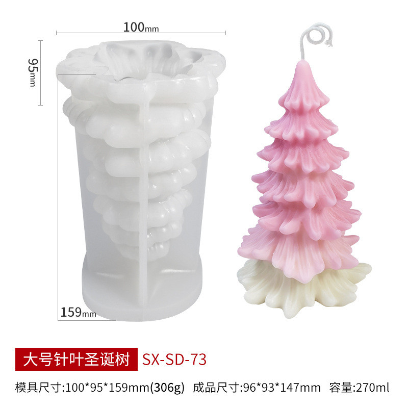 Silicone Christmas Mold for DIY Wax Candle Soap Art Craft Cake Chocolate Home Decor