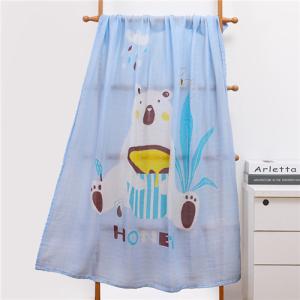 Quality Soft Silky Gauze Baby Swaddling Blankets Eco Printing Luxurious Baby Shower Gifts wholesale